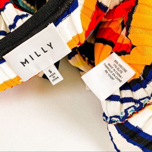 Milly Striped Vneck Dress  - Picture 7 of 11